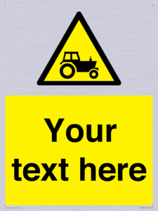 Custom warning farm machinery